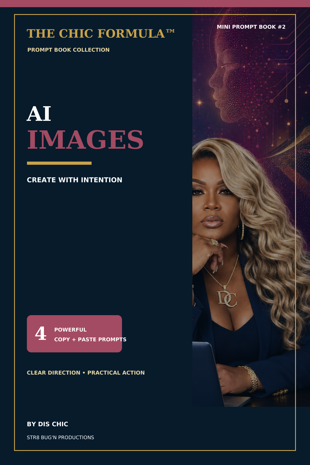 AI Images - Create with intention mini prompt book cover