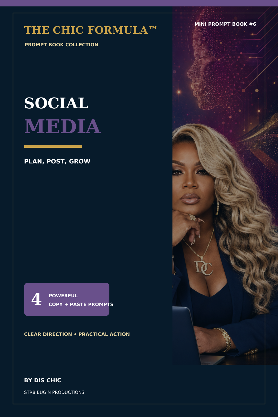Social Media - Plan, post, grow mini prompt book cover
